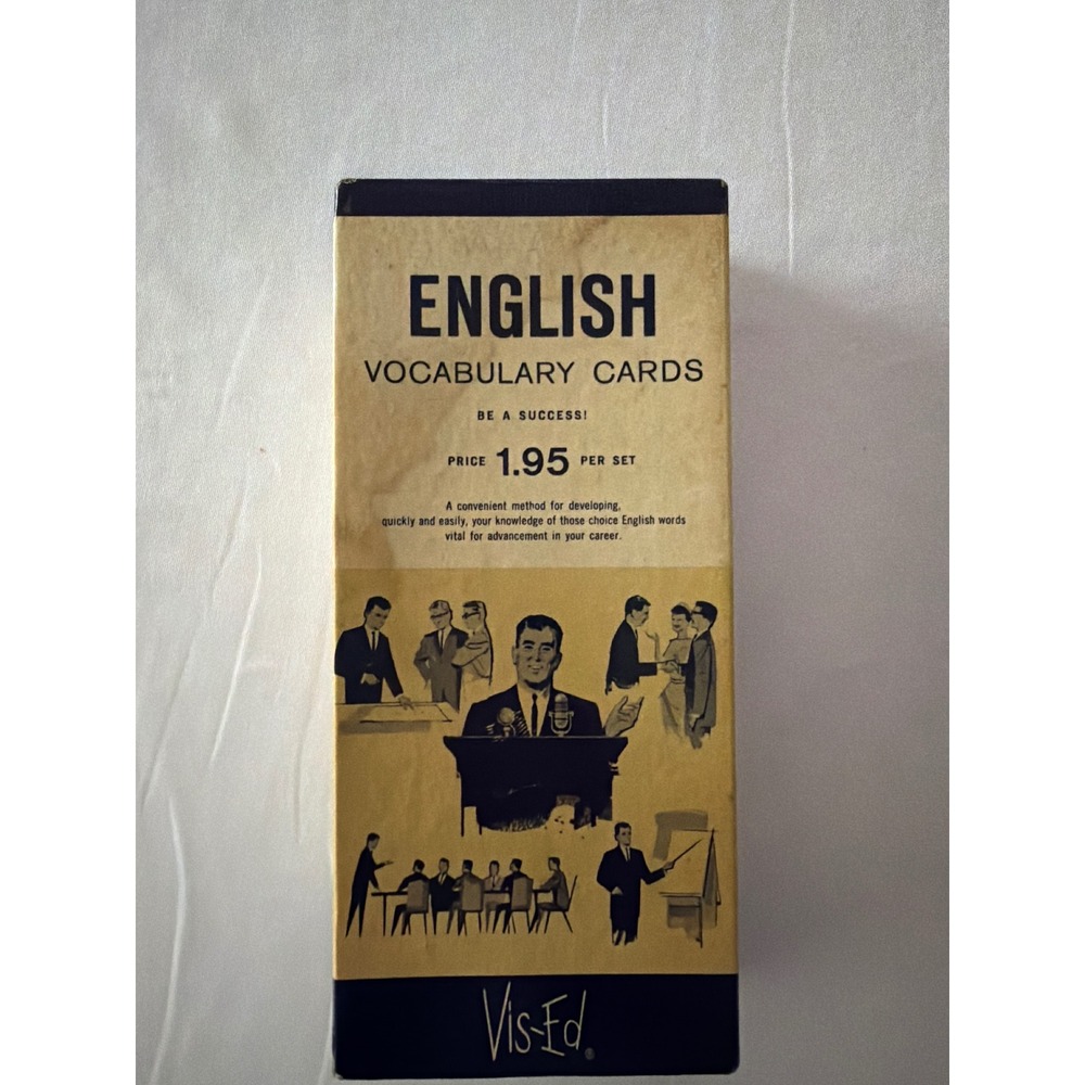 Vis-Ed English Vocabulary Cards Unisex OS Tan Fair Vintage 1000 Card Set